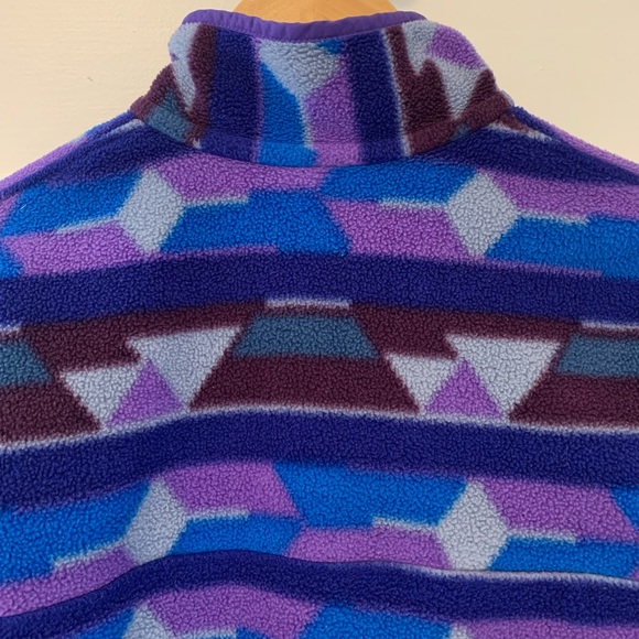 Patagonia Lightweight Synchilla Snap-T Fleece Pullover Purple Blue Aztec print - Picture 7 of 17